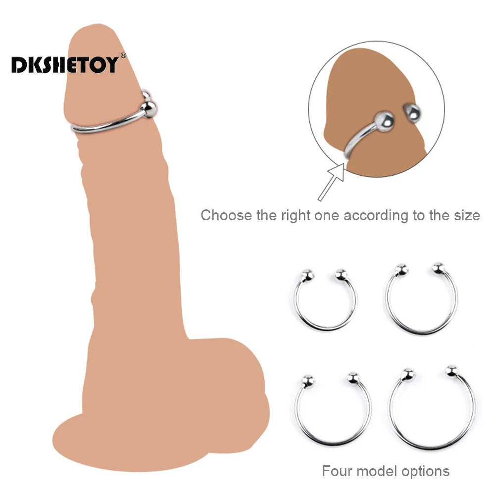 Dual Ball Penis Ring Metal Rings Stimulating Male Adult products Cock Ring Delay Ejaculation Penis Lasting Ring Sex Toys For Men