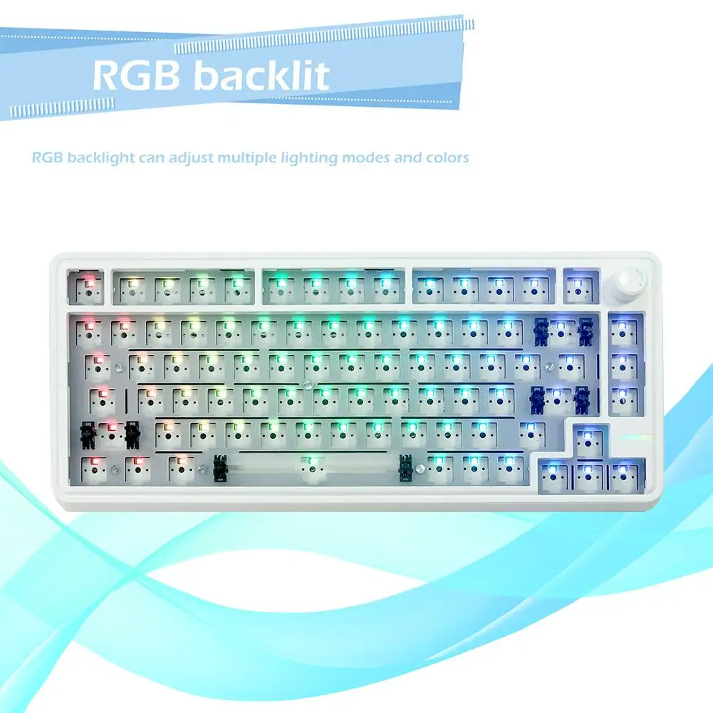 Imagem -02 - Budi-kit de Teclado Mecânico de Três Modos Bateria de Lítio Recarregável Integrada Retroiluminado Rgb Mac Sistema Windows B0q8 Ls02 4000mah