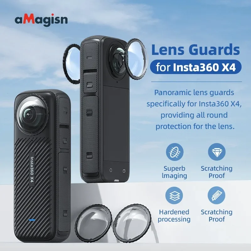 AMagisn ل Insta360 X4 PMMA حامي العدسة واقية insta360 X4 ملحقات الكاميرا الرياضية