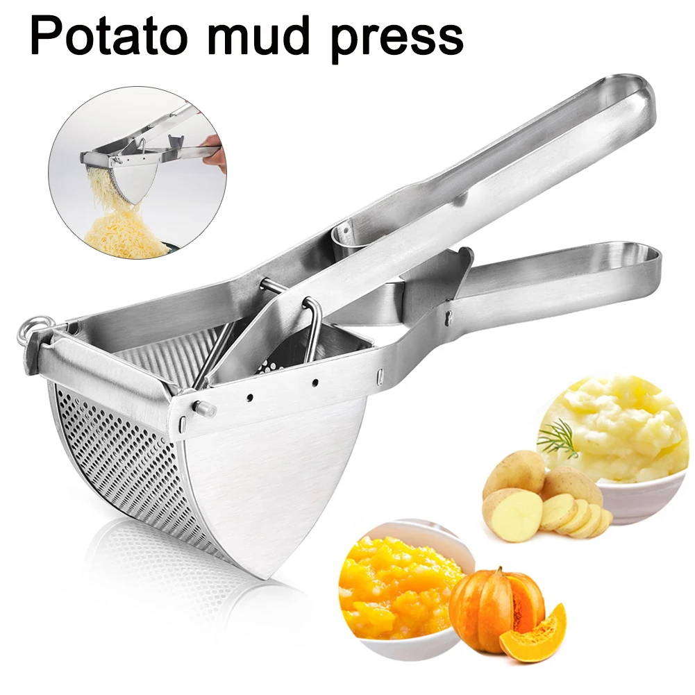 

Stainless steel potato press, potato puree press, potato masher, fruit lemon juicer, vegetable filling water squeezer