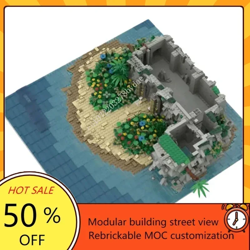 2855 Stuks Moc Ruimtefilmserie Het Eiland Modelbouwstenen Strandtechnologie Diy Collectie Puzzel Baksteen Speelgoed Geschenken