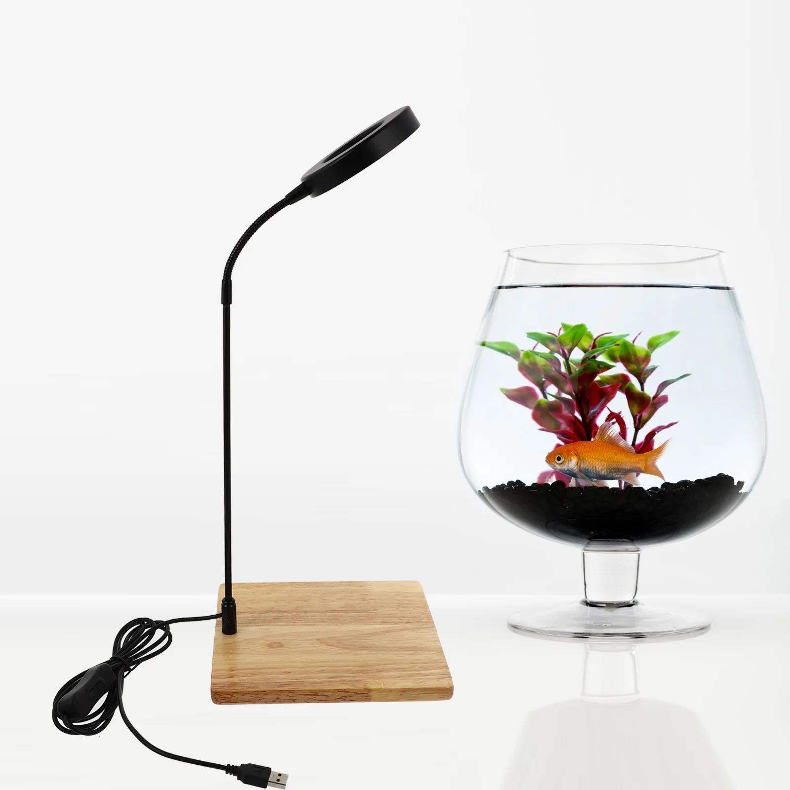 

Aquarium LED Light Fish Tank Wood Lamp 17x18CM USB Plant Board Tool Decor Lighting Suitable Tanks Easy Install Practical Home