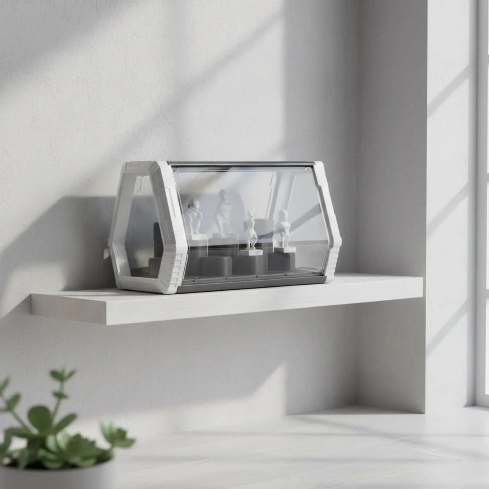 

Витрина для фигурок с подсветкой, прозрачная, пылезащитная, с высокой прозрачностью, простая установка