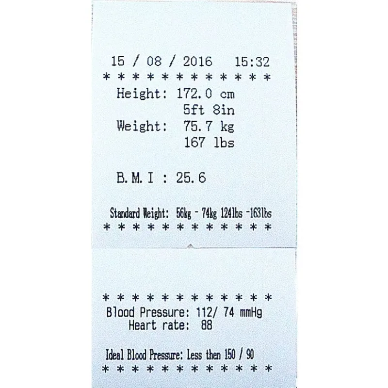 Dhm-15B Rs232 Interface Automatic Coin Operated BMI Machine Ultrasonic Height Weight Vending Machine BP Body Scale for Adult