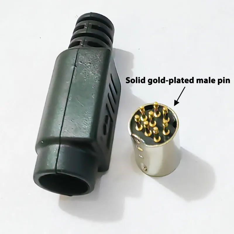 

2PCS New High Quality 8Pin/6Pin/4Pin Mini DIN Plug S terminal PLC connector MD8 Pin Male DIY for Soldering Cables Connector