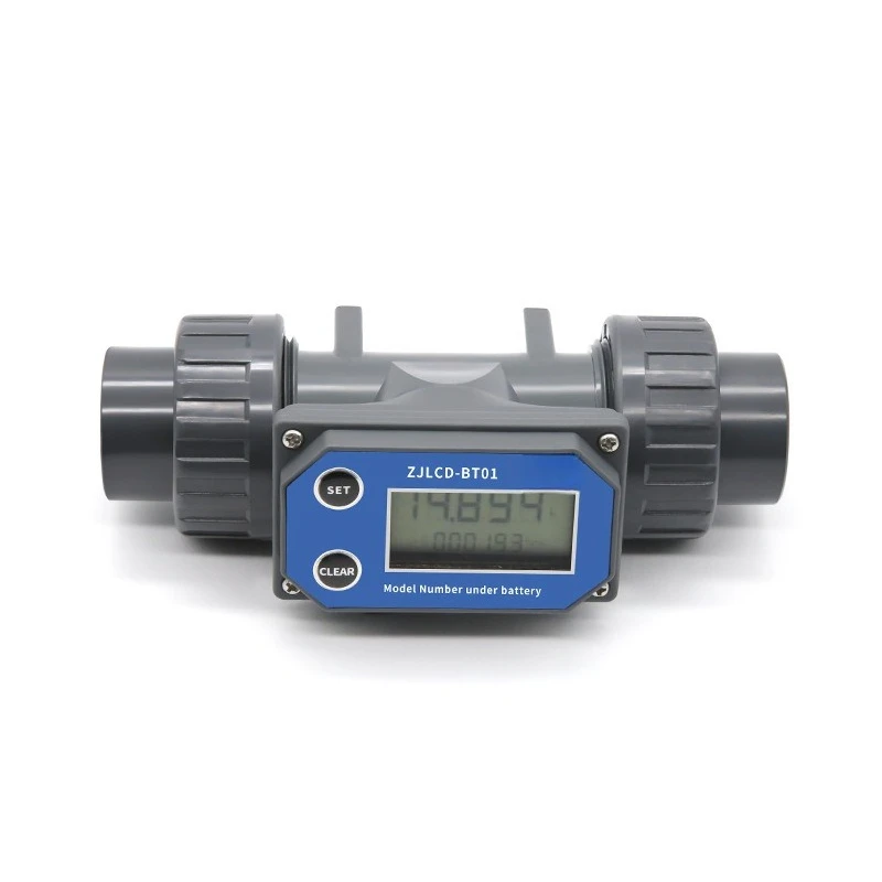 Digital Water Flow Meter UPVC Electronic Display 5-100L/min Smart Liquid Measurement Tool Pipe Sensor Gauge Counter Monitor