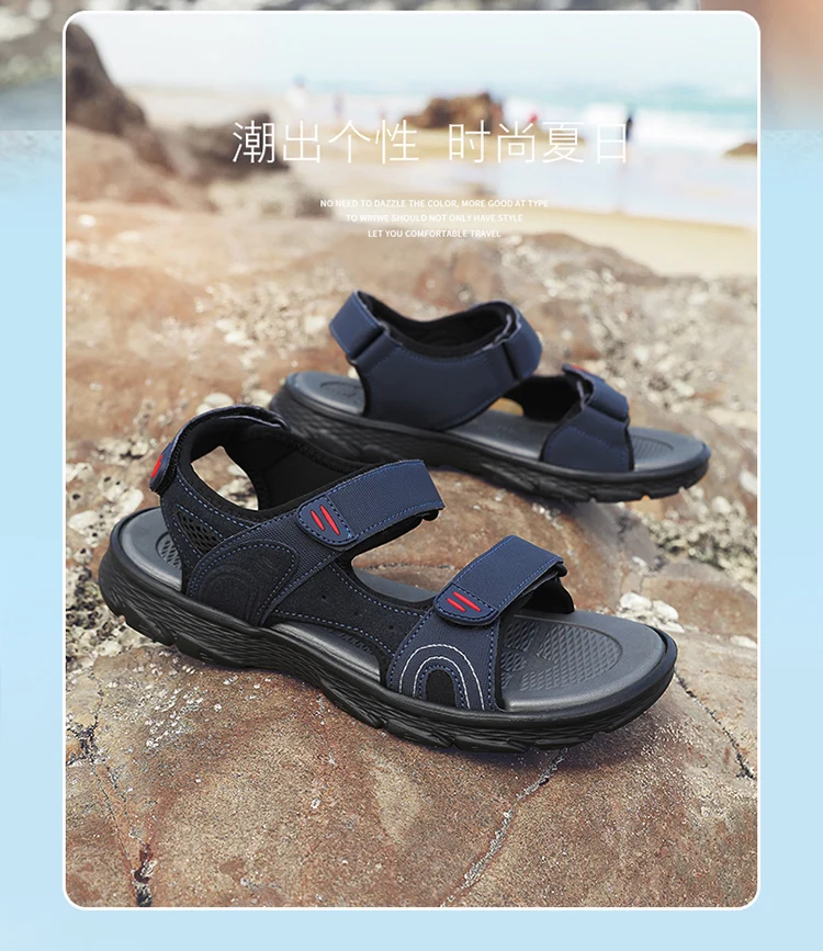 Herren-Sportsandalen, Outdoor, Wandern, wasserdicht, Strandsport, Herren-Sandalen, Sommer, offene Zehen, verstellbare Schnürsenkel – Detail 30