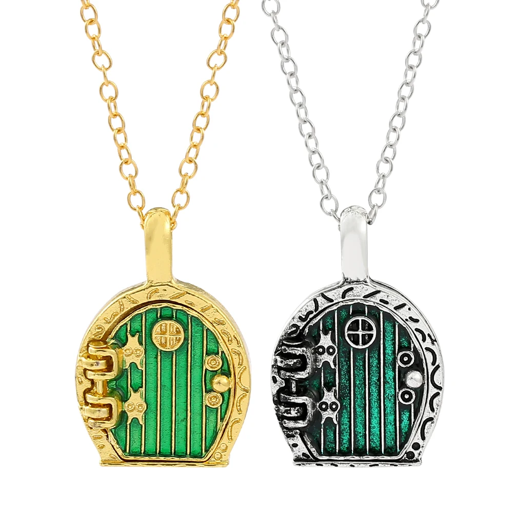 1pcs two-tone door pendant necklace, a Middle-earth fan gift, inspired by Bilbo's house