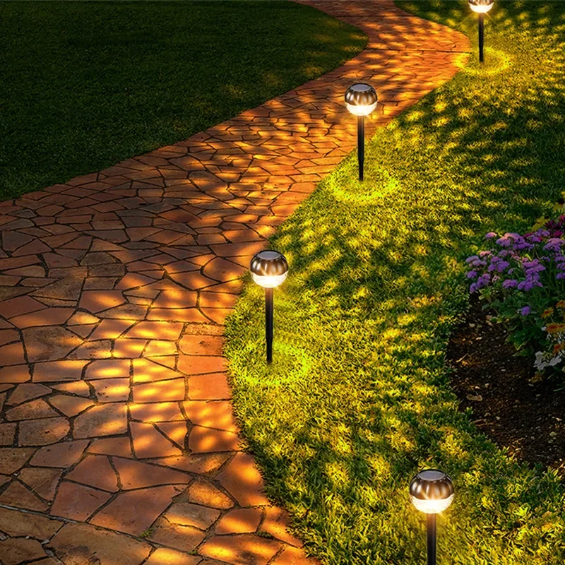 Creative New LED Solar Lawn Plug-in Light Outdoor Waterproof Courtyard Villa Garden Light and Shadow Decoration Night Light