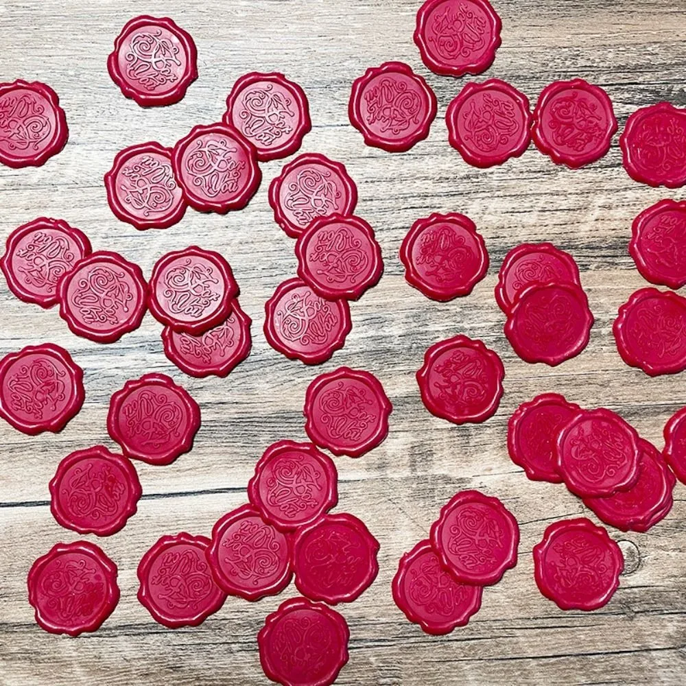 

10pcs Personalized Wax Seal Stickers Exquisite Self Adhesive Wedding Invitation Stickers DIY Round Envelope Seal Stickers
