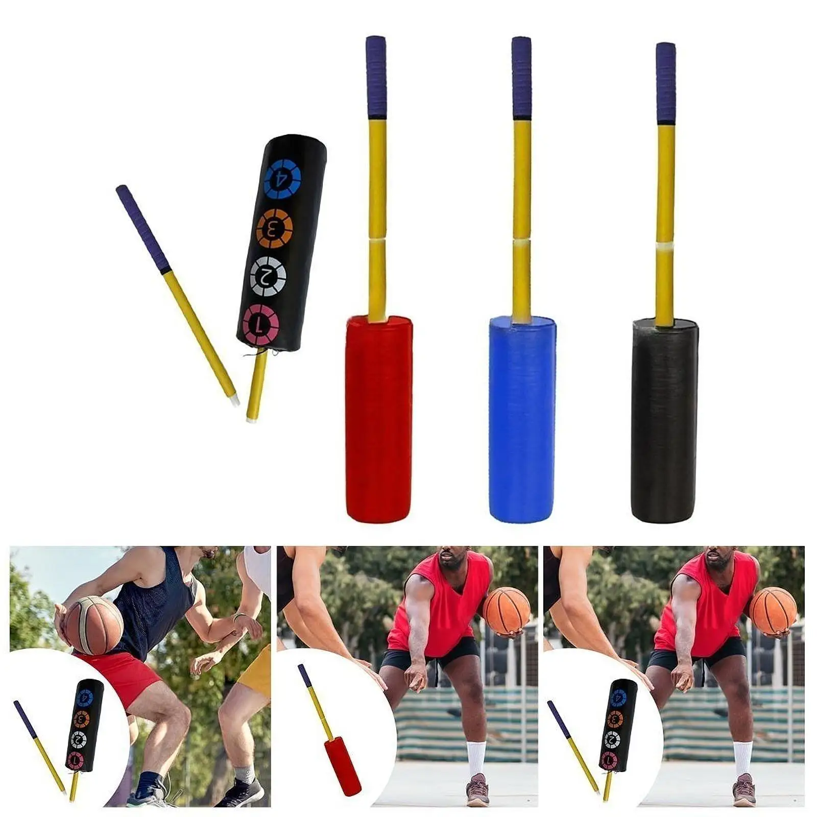 Equipamento de treinamento de basquete portátil com controle de bola de proteção de bloqueio acolchoado