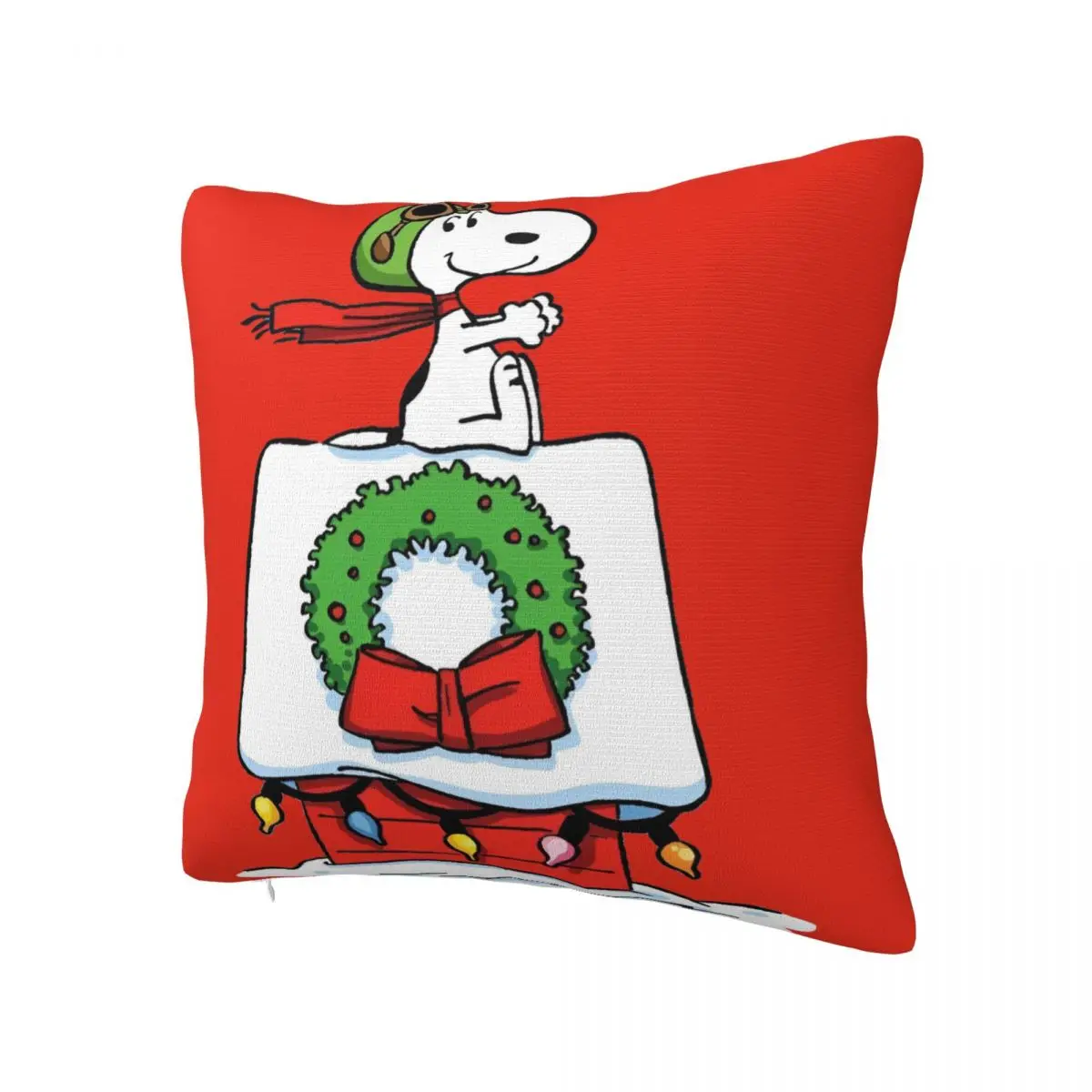 Christmas Snoopy Cartoon Pillow Cover Woodstock Peanuts Charlie Brown Pillow Case Cushion Cover Pillowcases For Home Decorative