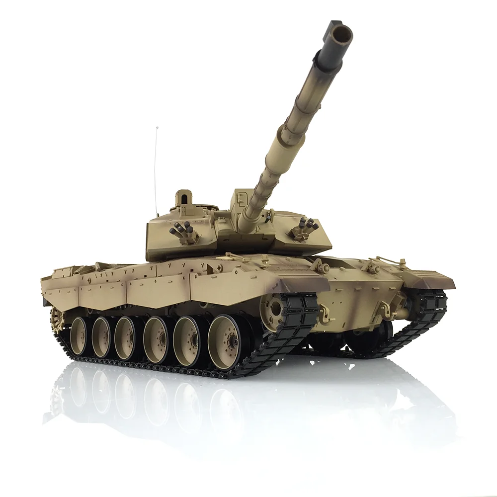 Heng Long 1/16 escala 7,0 plástico Ver Challenger II 2,4G RTR RC tanque modelo 3908 ruedas de caja de cambios amarillas pintadas unidad de humo TH17734