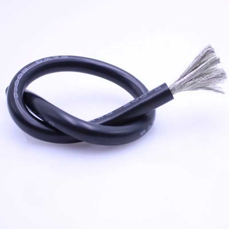 Speciale zachte siliconendraad, rood en zwart, 10AWG 12 14 16 18 20 22 24AWG 5 meter