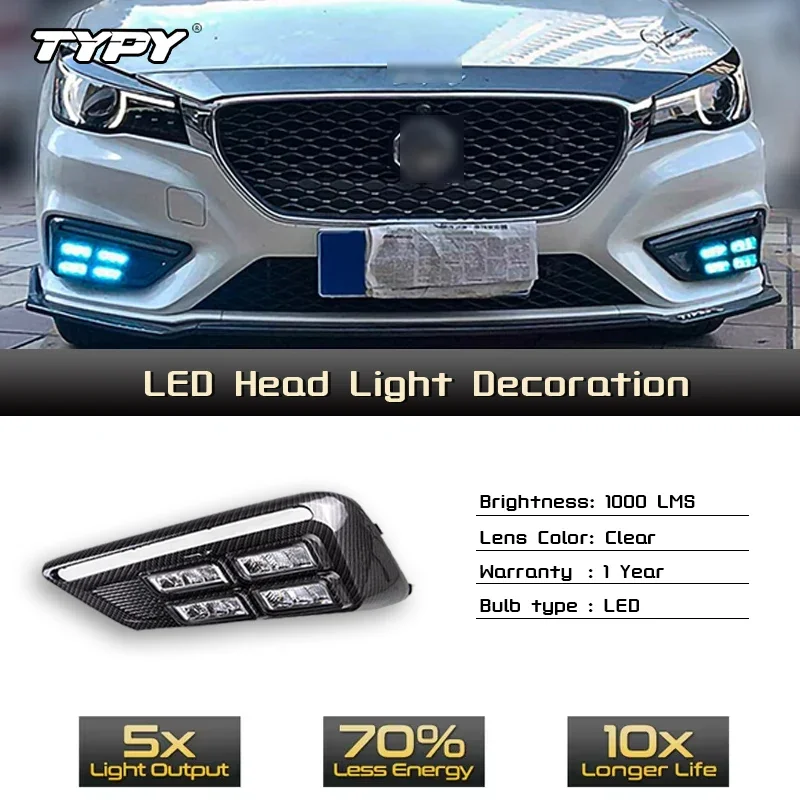 

TYPY Car LED Fog Lamp for MG6 MG 6 2018 2019 Car LED Daytime Running Light Dynamic Turn Signal Auto Accessories