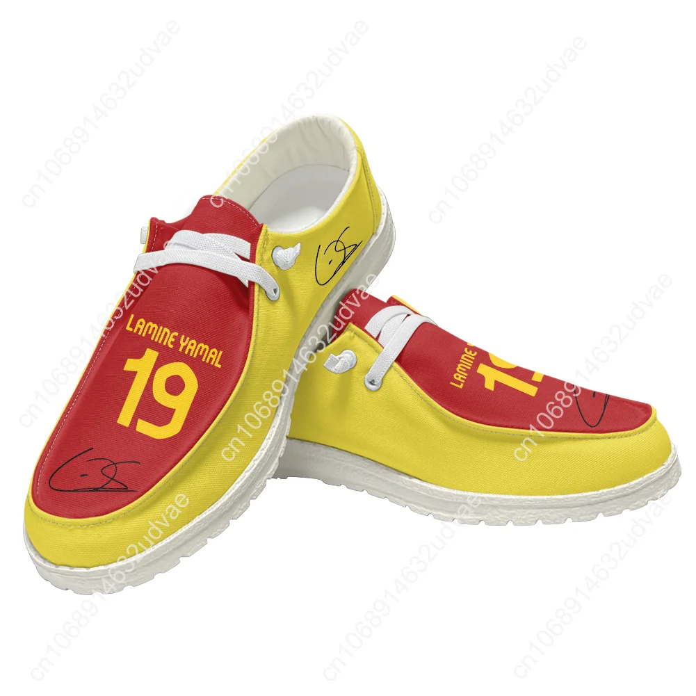 Yamal No.10 Loafers Men Woman Youth Casual Shoes Spain Soccer Star Lightweight Flat Footwear Custom Made Shoe White 2025