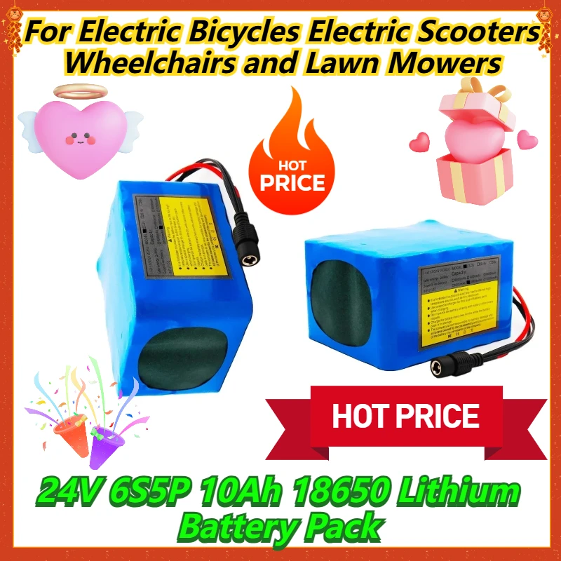

24V 6S5P 10Ah 18650 Lithium Battery Pack For Electric Bicycles Electric Scooters Wheelchairs and Lawn Mowers