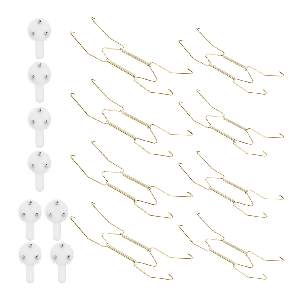 

8 PCS Spring Hook Nautical Wall Hooks Kitchen Utensil Hanger Pan Hanging Rack Decorative Plate Plastic Kitchenware Hangers