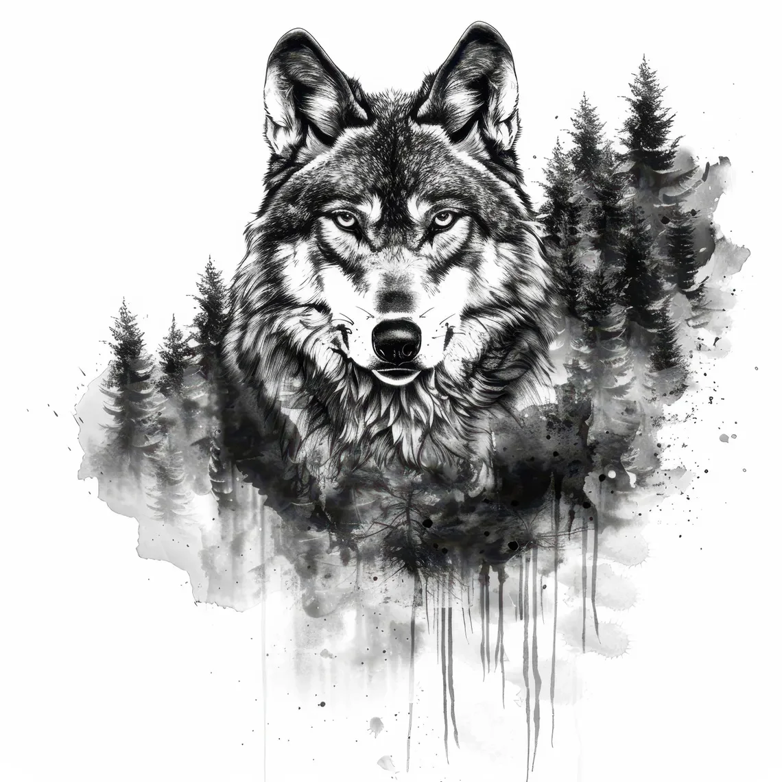 T2327# Tribal Wolf Stickers, Bright Wall for Home, Cabinet, Door,Decoration, Vinyl Car Decals, Outdoor Indoor Use