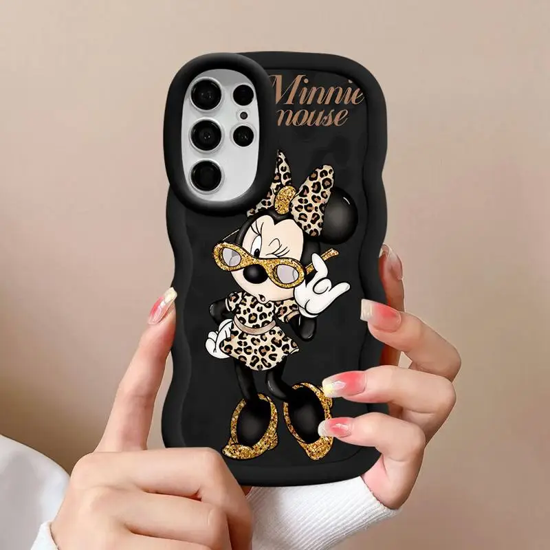 Disney Mickey Minnie Phone Case for Samsung Galaxy  S21 S22 S23 FE S24 Ultra A22 A23 A24 A25 A32 A33 A53 A52 A54 Waves Shell