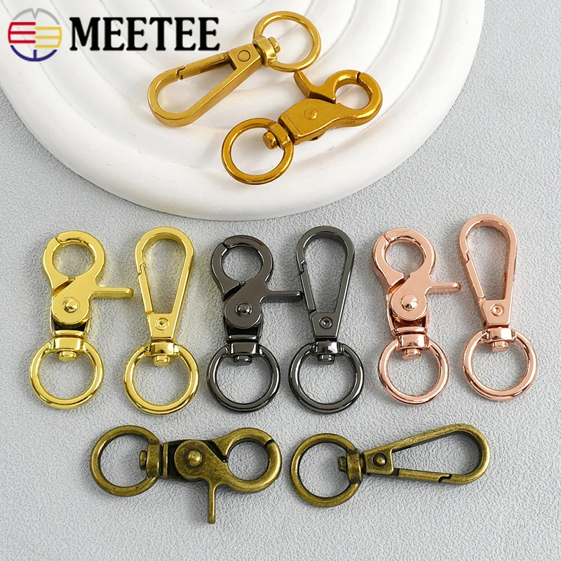 

10/30Pcs Meetee 8/10/13mm Swivel Lobster Buckle for Dog Collar Clasp Bag Strap Carabiner Trigger Snap Hook Hardware Accessories