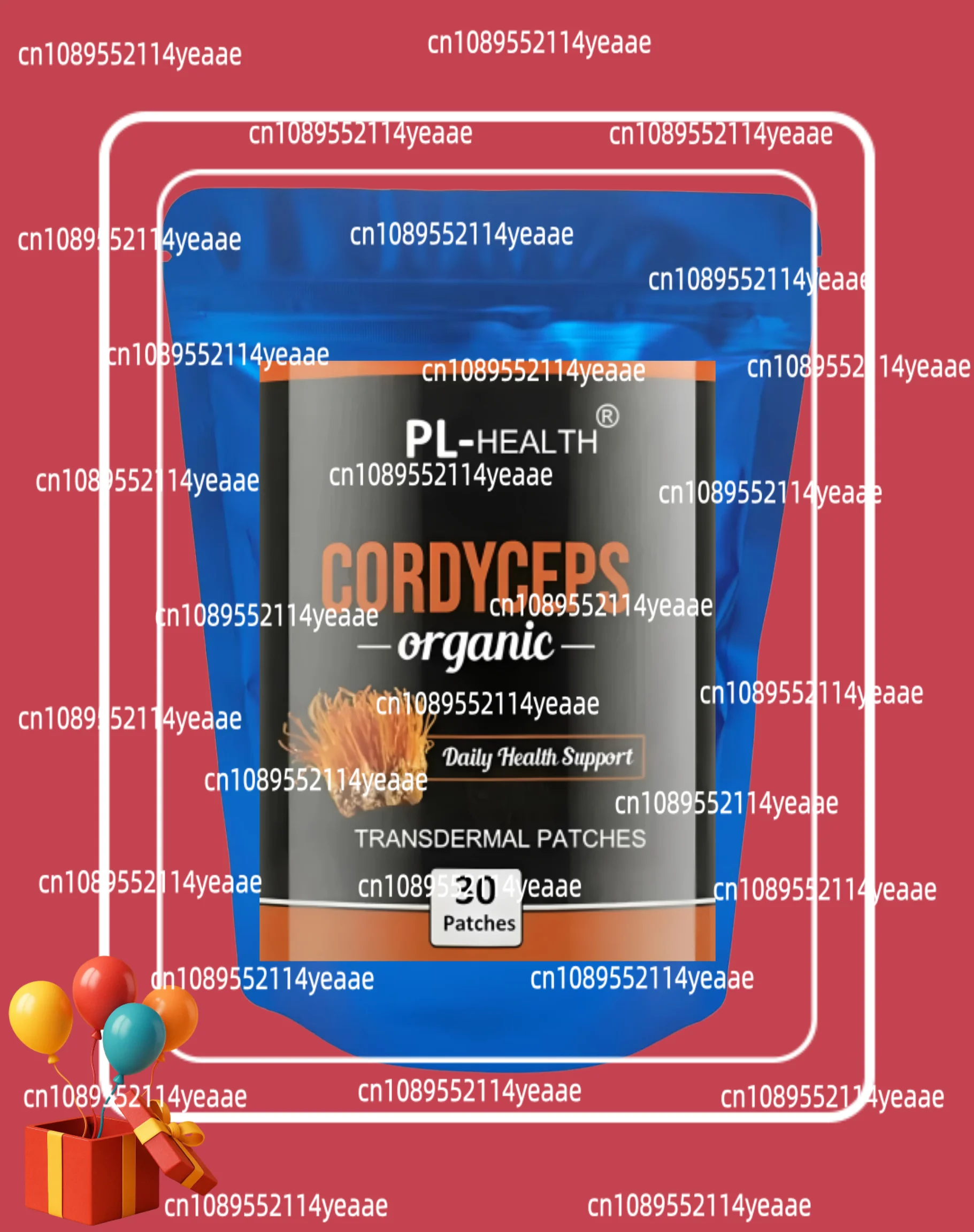 Cordyceps Mushroom Transdermal Patches Energy & Stamina Support-30 Patches One Month Supply