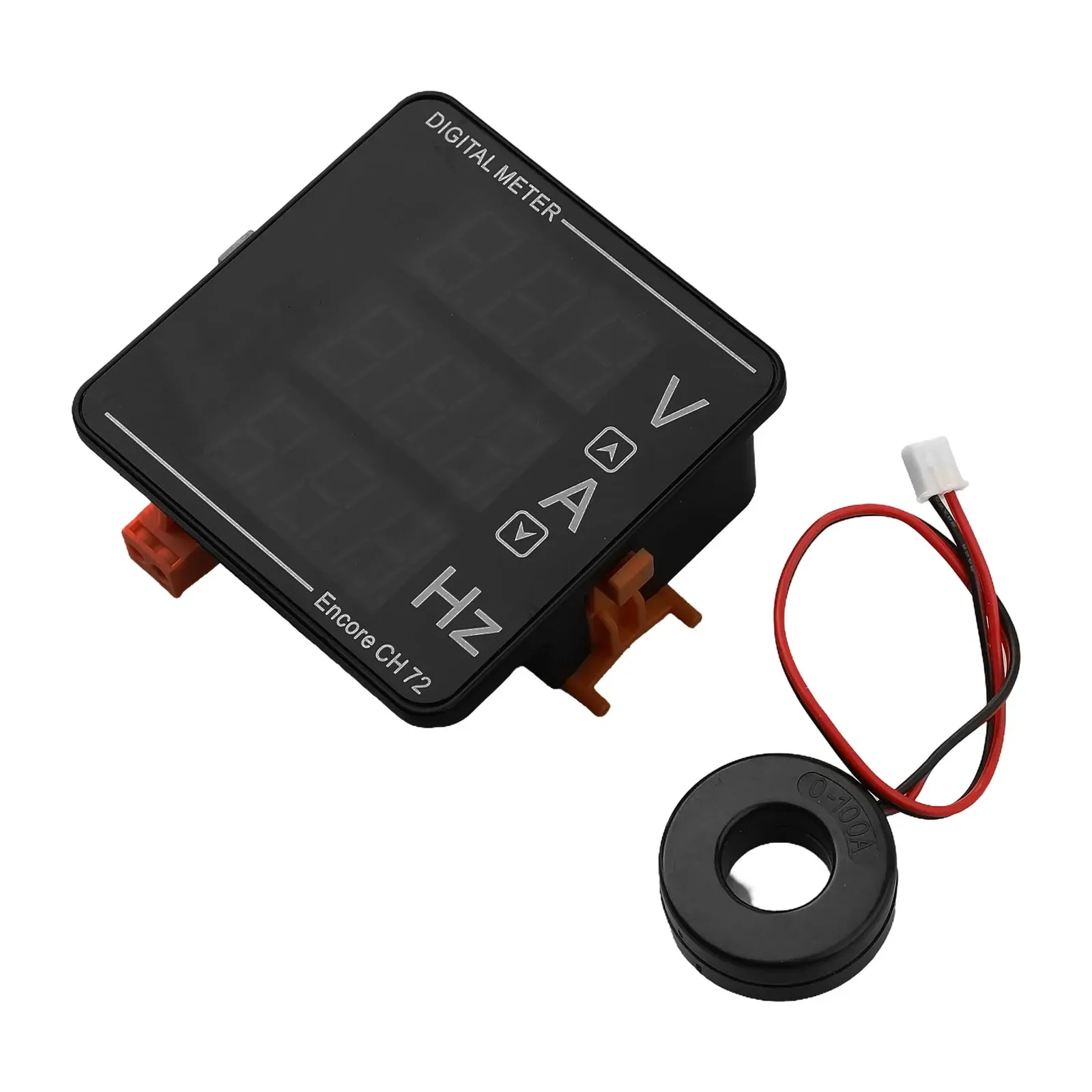 Sleek design digital voltmeter offering simultaneous readings of voltage (50 500V) current (0 120A) & frequency