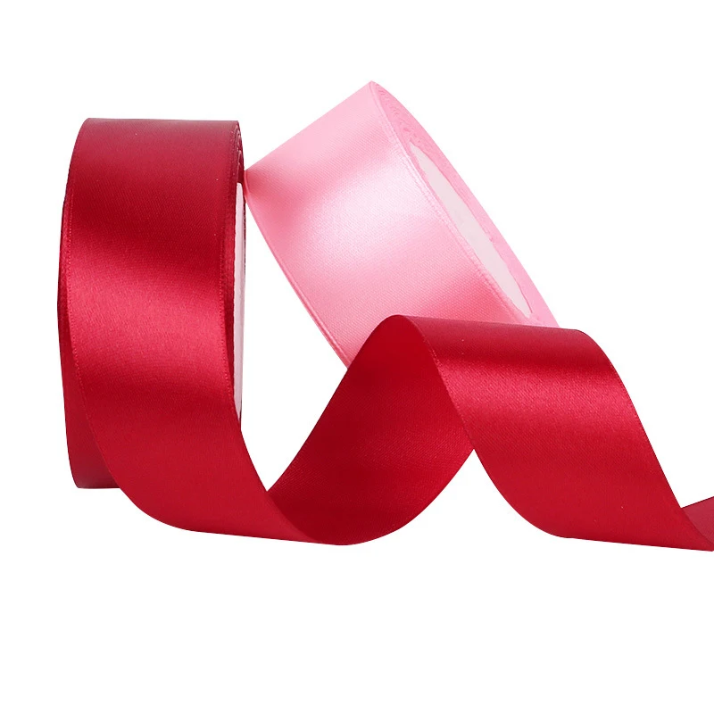 4 cm 25 Yards Satinbandrolle, handgefertigtes Geschenkband, Blumenherstellung, Blumenstraußverpackung, Schleife, Bastel-Partydekoration, DIY – Detail 9