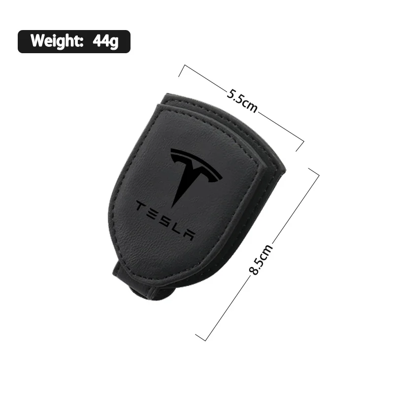 Clip de cuero para visera de coche, soporte para gafas de sol, para Tesla Model 3 S Y X