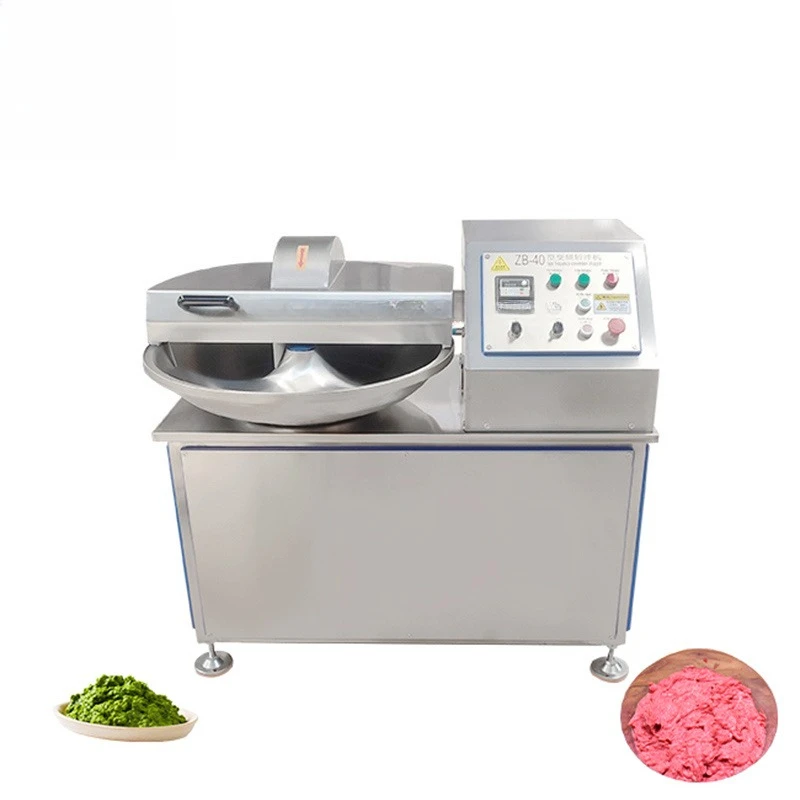 Commercial High-speed Variable Frequency Stainless Steel Meat Bowl Cutter for Fish Tofu, Surimi and Sausage Processing