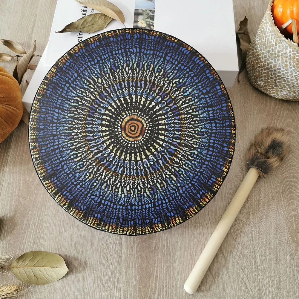 

Fashion Alchemical Moon Drum Handmade Crafts Shaman Drum Desktop Ornament Sound Healing Tool for Spiritual Music Meditation