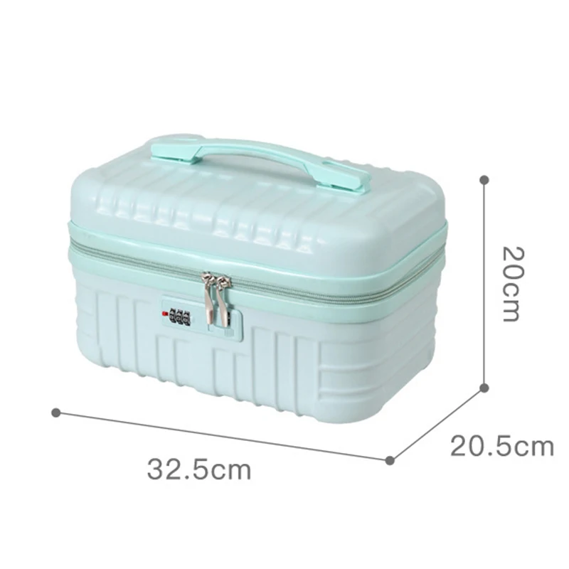 16 Inch Travel Suitcase Mini Hand Makeup Case Travel Organizer Cosmetic Box For Women Makeup Case Password Box Boarding Case