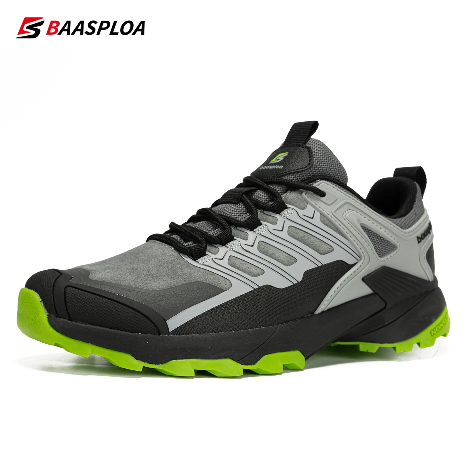 Baasploa Scarpe da esterno da uomo Scarpe da trekking da uomo impermeabili antiscivolo resistenti all\'usura Scarpe sportive da esterno da uomo di