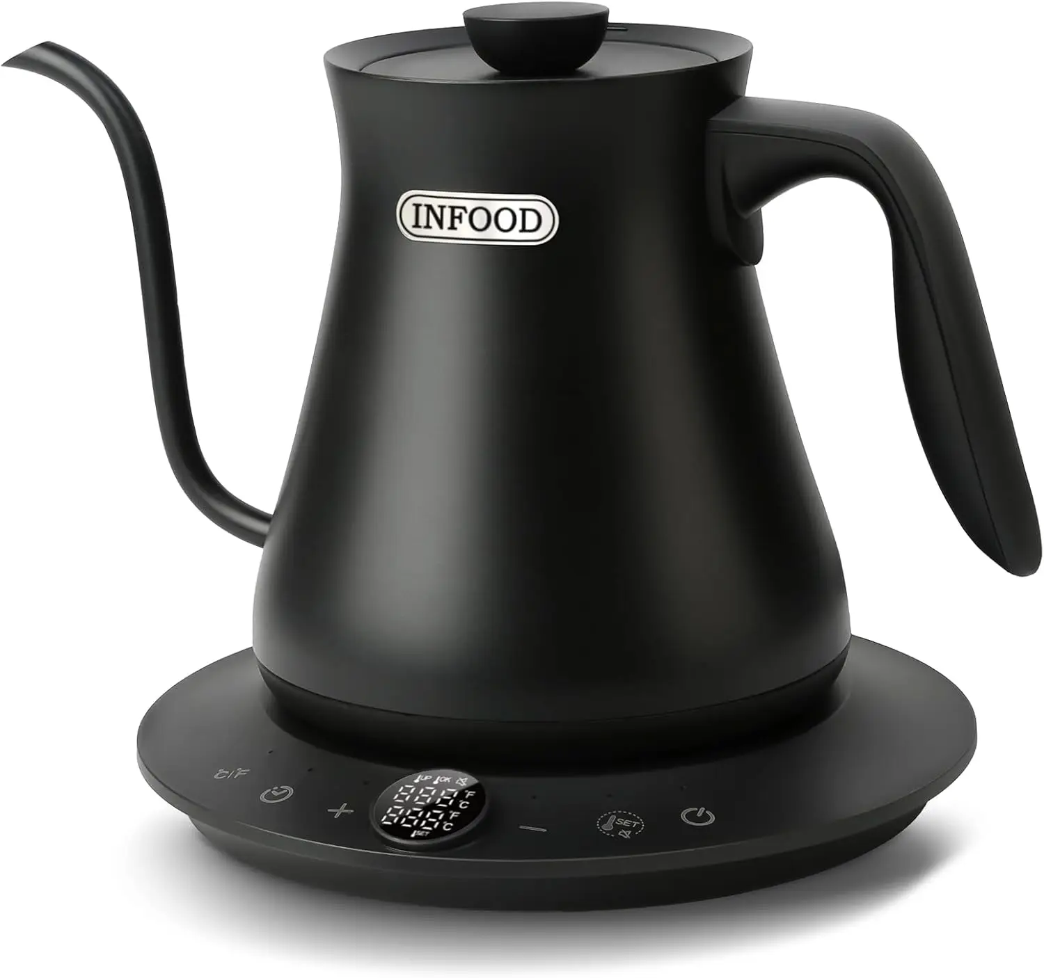 

0.8L Gooseneck Electric Kettle with Precise Temperature Control for Coffee & Tea, Fast Boiling, Auto Shut Off