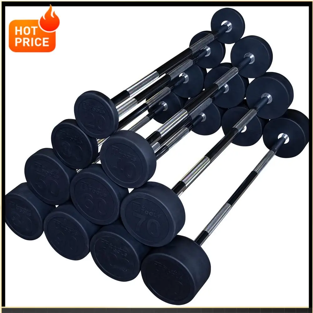 

Горячая распродажа: Прямой гриф с резиновым покрытием и смешанными весами для бодибилдинга и силовых тренировок, 80 фунтов, матовый черный