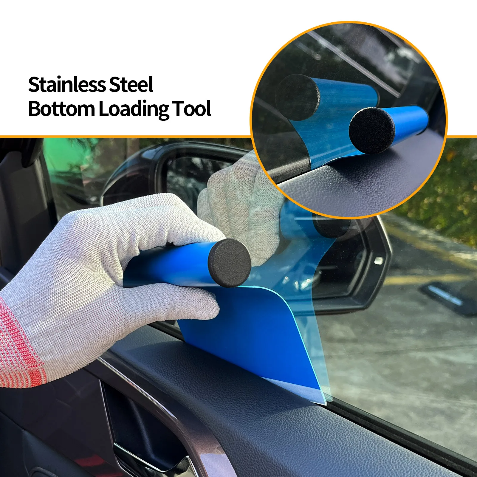 

Car Tint Tools Scraper Stainless Steel Bottom Loading Tool Car Window Moulding Car Sticker Beauty Tools Teflon Sliding Tape