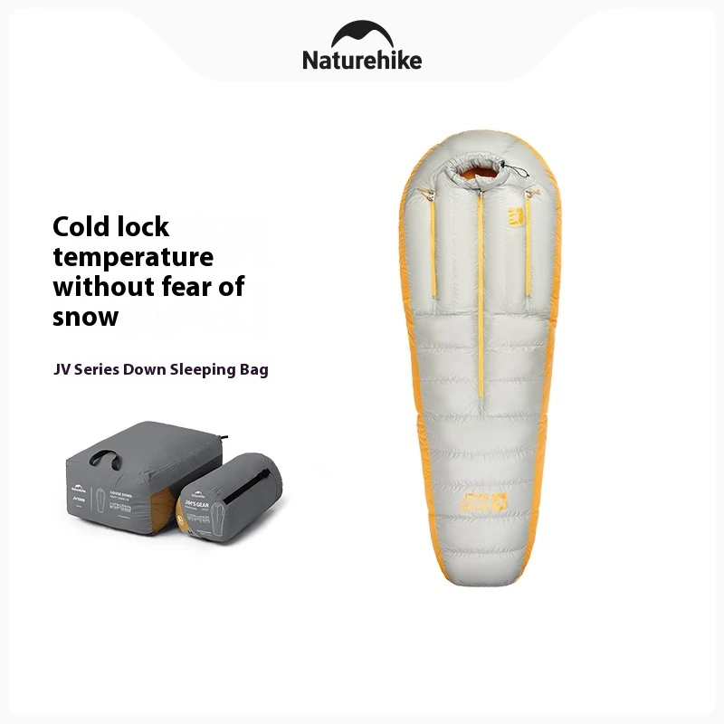 

Naturehike Jv Series Down Sleeping Bag Lightweight And Crack Resistant 20D With Moisture-Proof And Temperature Locking Texture