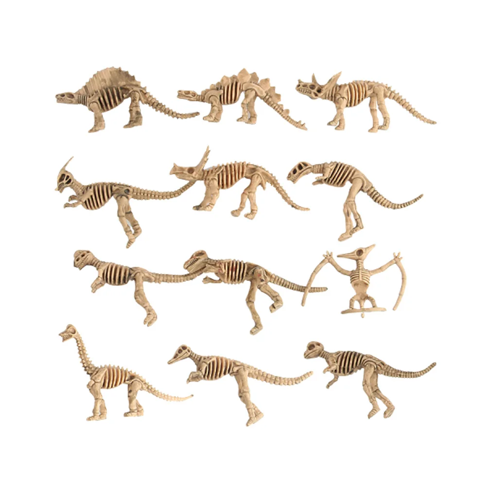 24 pezzi decorazione dinosauro mini set di plastica insegnamento delle scienze educative simulazione design vivido presa sicura