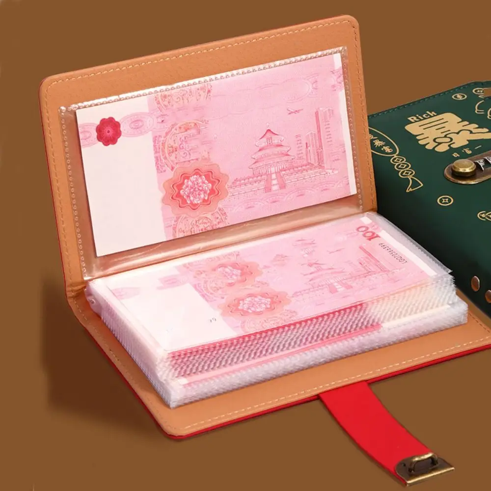 50 ورقة توفير المال من جلد البولي يوريثان، منظم مخطط محمول قابل لإعادة الملء، كتاب حساب كتيب التوفير #1