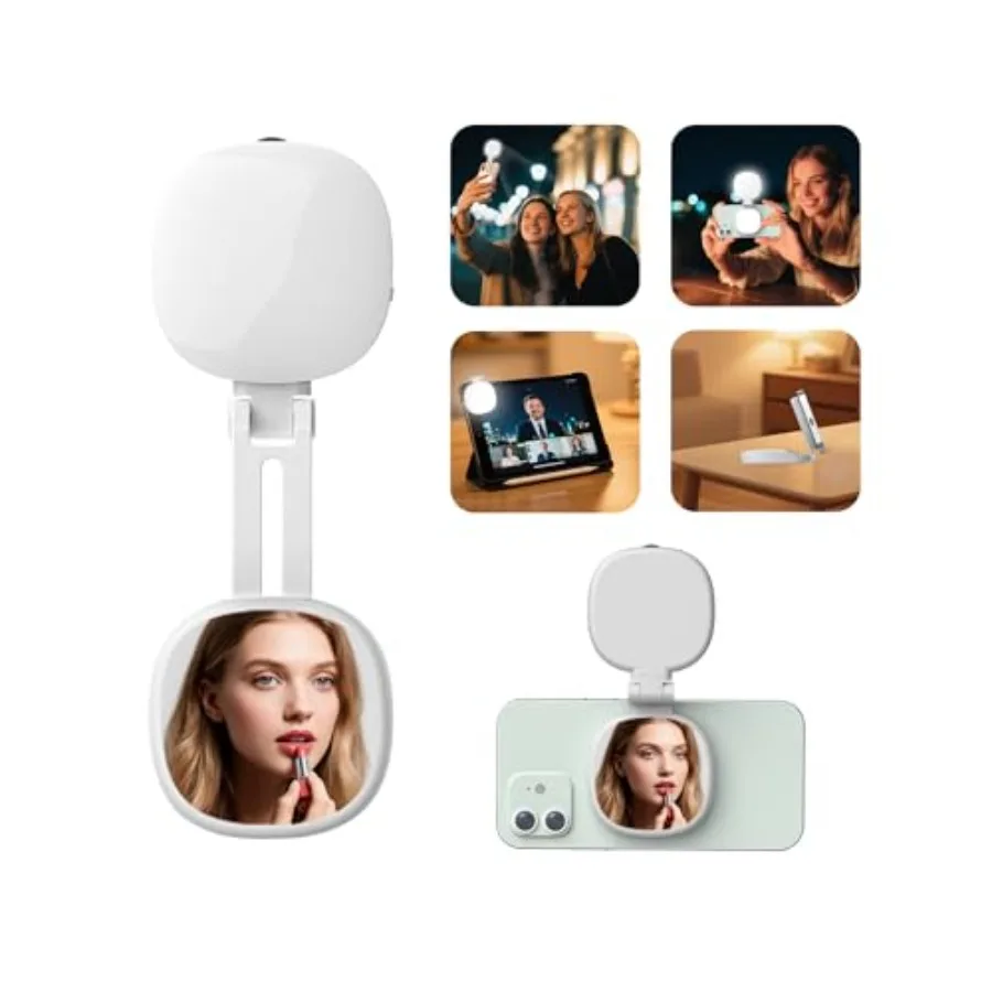 Luz Magnética para Selfies, Compatible con MagSafe iPhone y Android, Anillo de Luz LED Portátil para Selfies/Fotografía