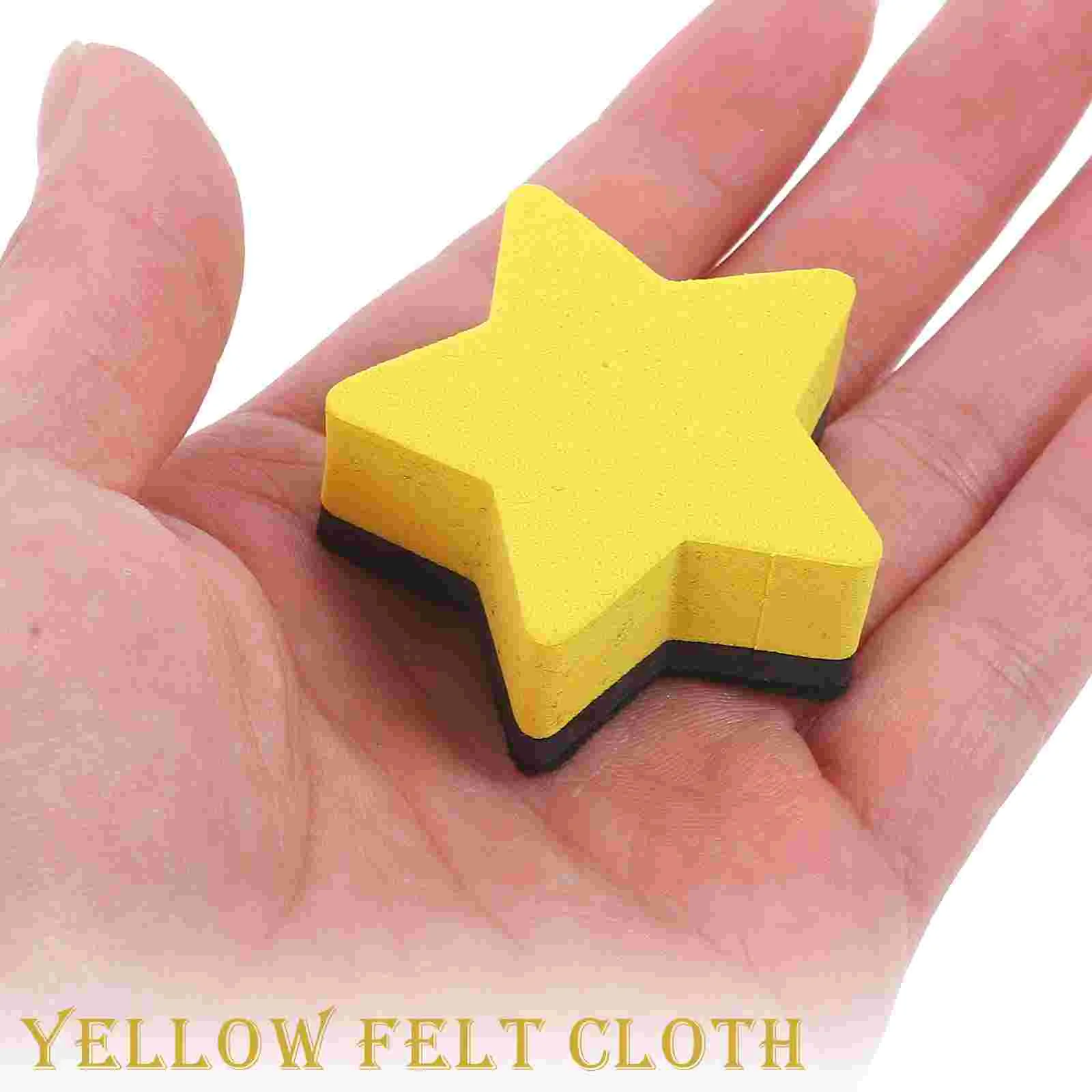 12 Pcs Stickers Pentagram Eraser Kids Erasers Small Cartoon Magnetic Stars for Whiteboard Yellow