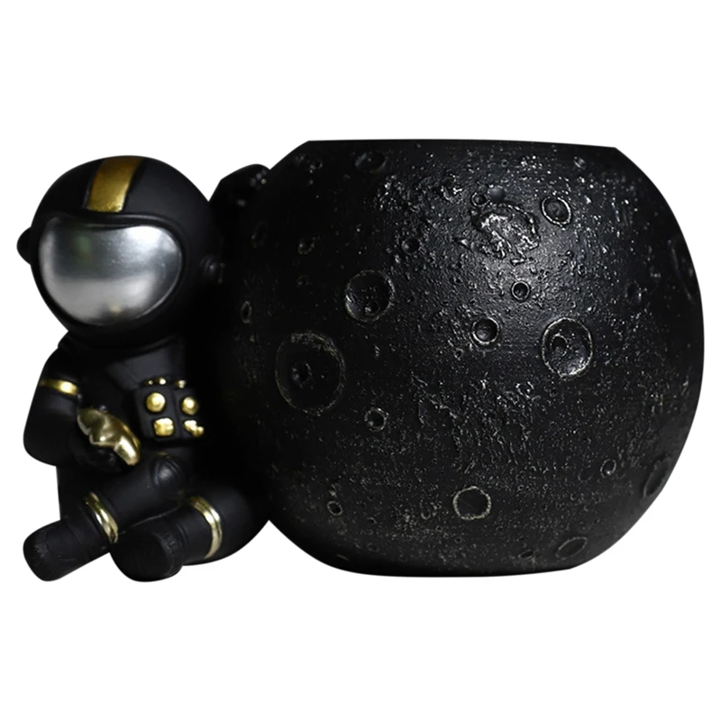 Desk Astronaut Pen Holder Figurine Interior Decoration Bookshelf Office Astronaut Statue