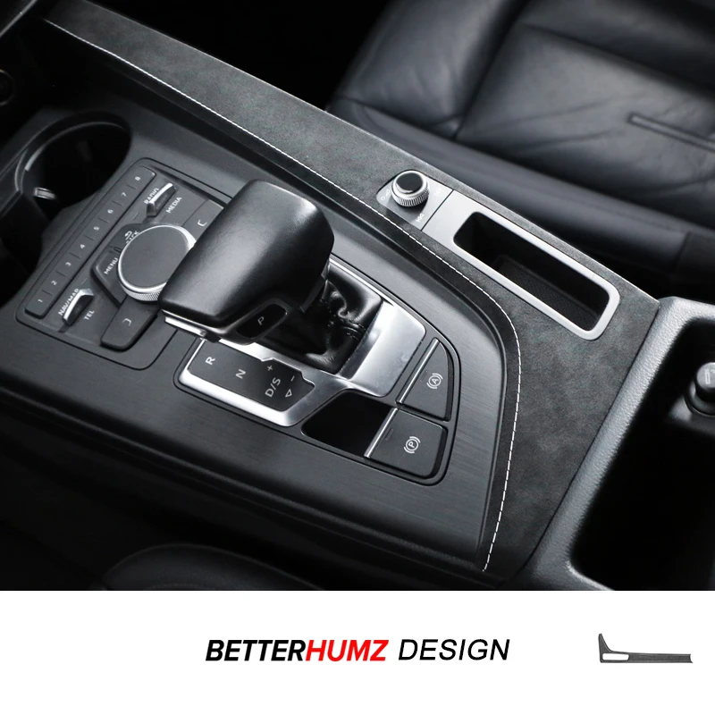 Para Audi A4 B9 A5 2017-2024 hecho de Alcantara Panel de consola central tiras de ajuste lateral pegatinas accesorios de ajuste Interior de coche