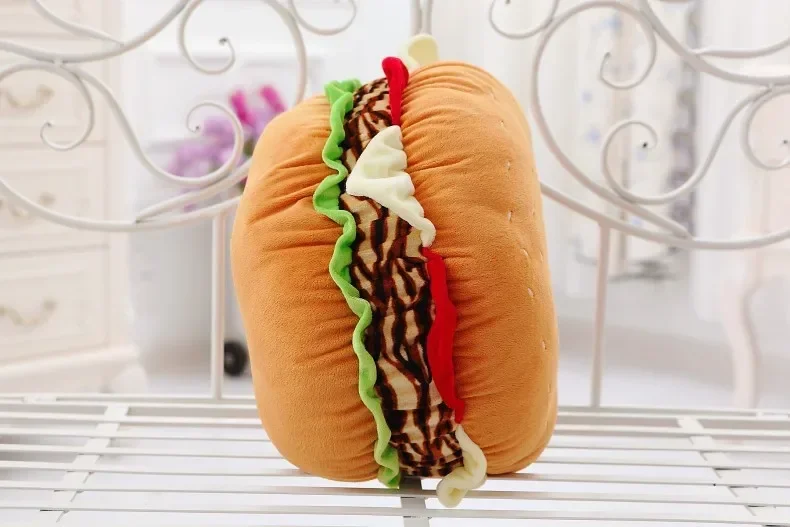 [ Funny ] 40cm soft hamburger pillow household act the role ofing is tasted super lovely creative gift swathes whimsy Baby toy