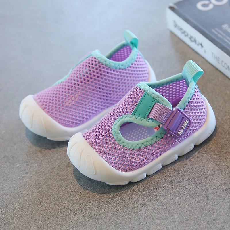 Toddler Girls Mesh Breathable Summer Sandals Non-Skid Baby Shoes 0-3Y Unisex Kids lightweight First Shoes-Suit for Fat feet