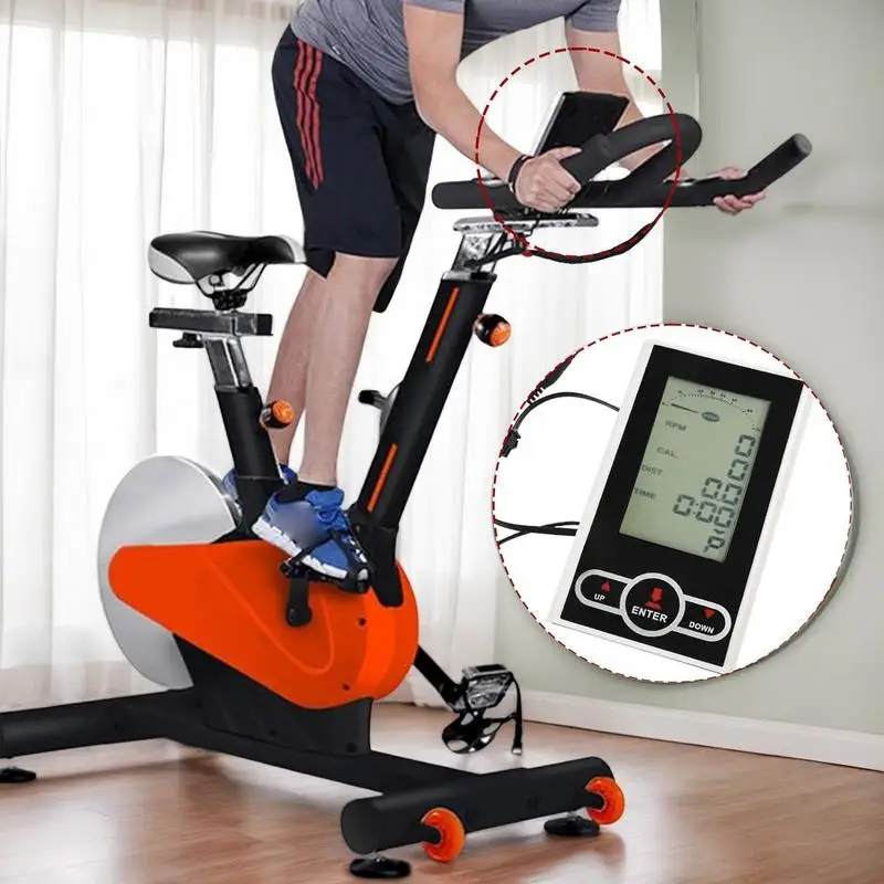 Velocímetro elíptico analógico computador de ciclo de exercício com display lcd velocidade medição de distância de calorias acessórios de ginásio para