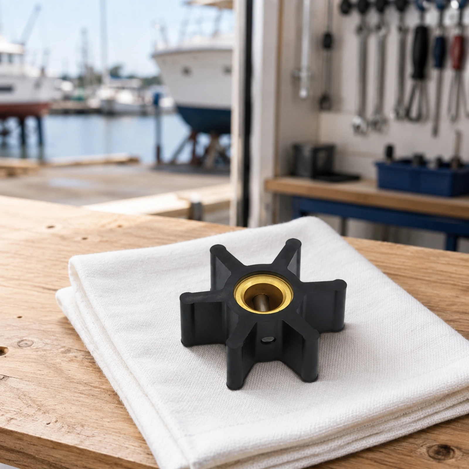 Marine Engine Component Compact Marine Engine Coolant Circulator Impeller Assembly Replacement Part for Boat Owners