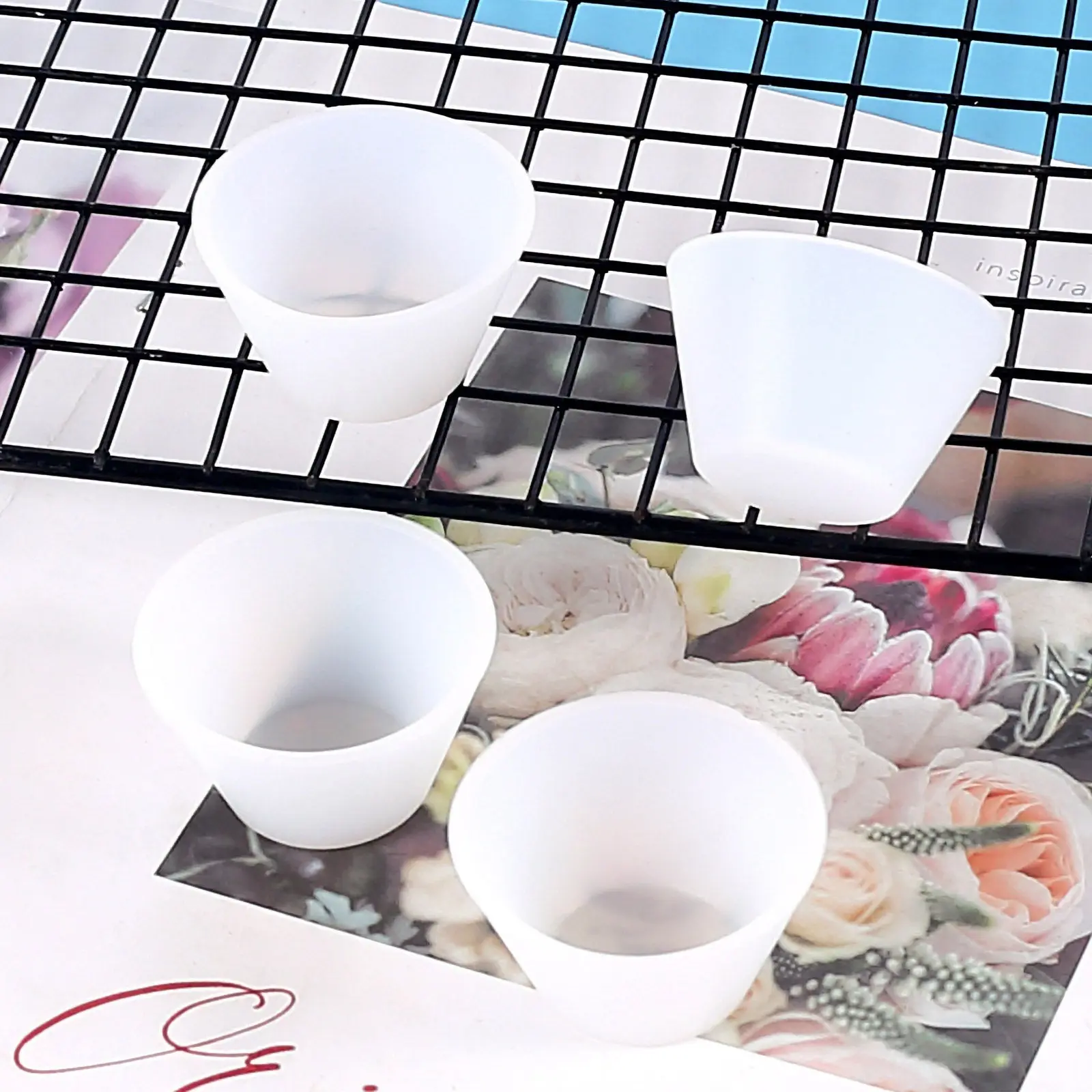 10Pcs High Quality Silicone Mixing Cups Epoxy Resin DIY Craft Tools Fast Recovery Non Stick Reusable Glue Mixing Cup