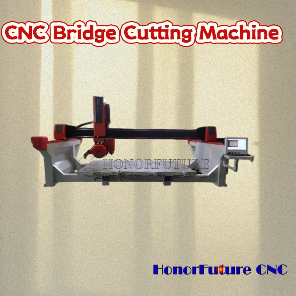 آلة قطع الحجر على الجسر CNC 3220 مصممة خصيصًا لقطع الحجر والرخام والجرانيت الهندسي مقاس 3200*2000 مم كبيرة