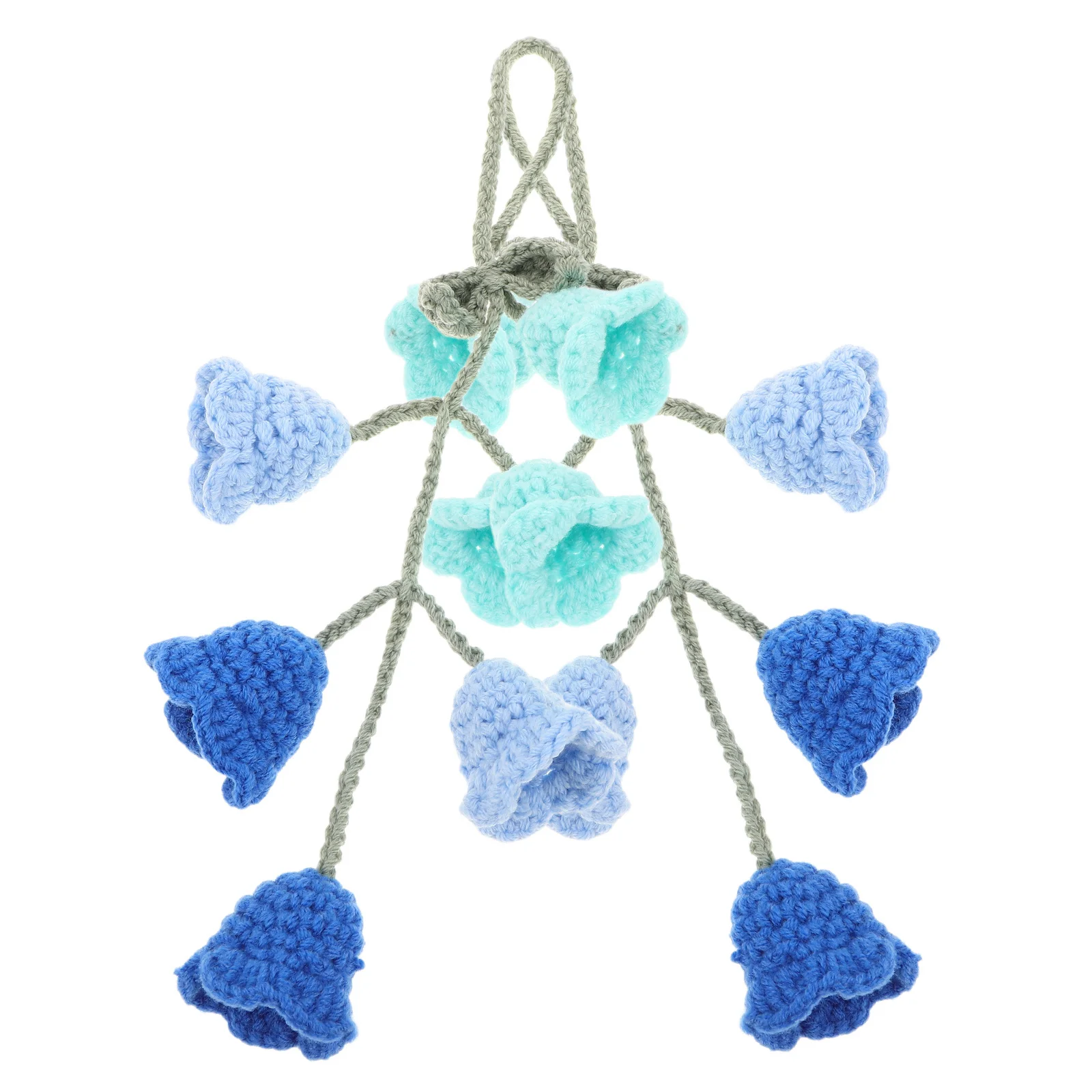 

2Pcs Car Rearview Mirror Suspension Accessories Crochet Flower Pendant Easy Installation Natural Appeal Cute Car Ornament Decor